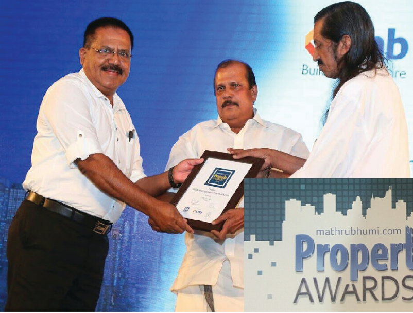 Receiving Mathrubhumi property award